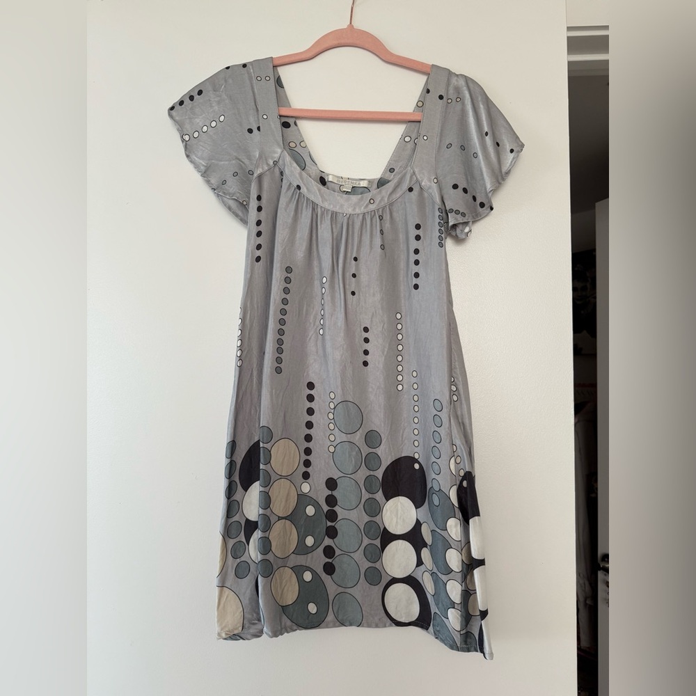 Bershka Gray Polka Dot Dress